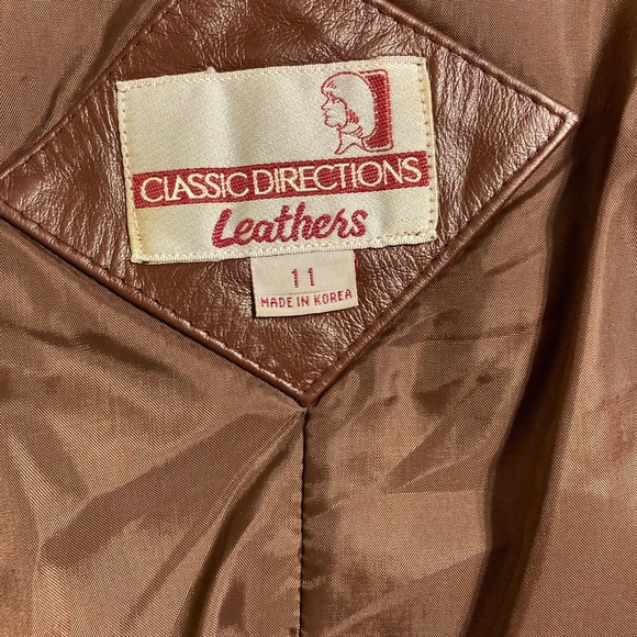 Vintage Retro Classic Directions genuine leather coat - Picture 6 of 6